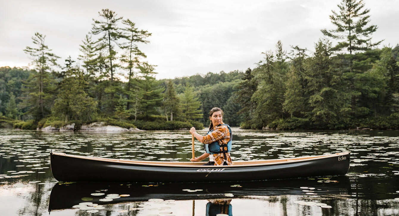 Buy or rent an Old Town or Esquif Canoe for your next canoeing trip. Rent the Discover 158 or Esquif Echo, Prospecteur, or Huron model. Includes canoe paddles, life jackets, and dry bags.